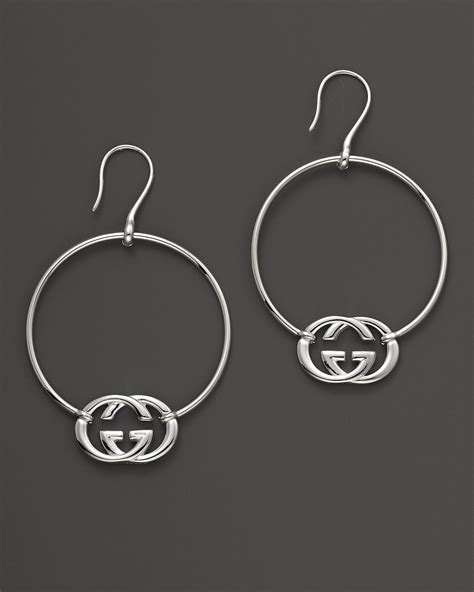 gucci hoop earrings|gucci sterling silver hoop earrings.